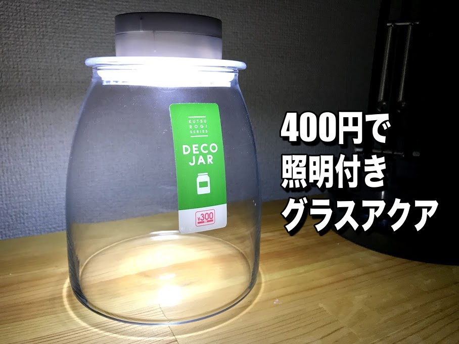 合計400円 100円ショップの材料で照明付きグラスアクアリウムを作製 Aqua24アクアリウム